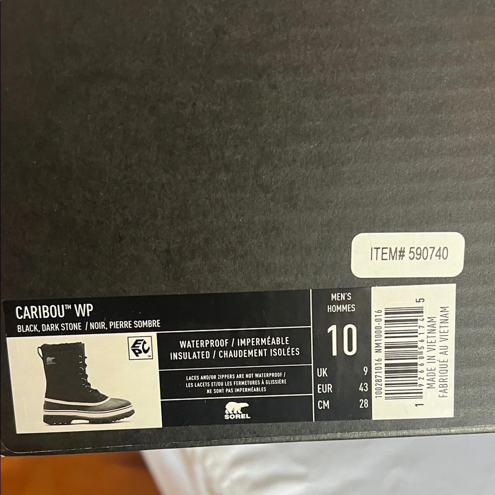 Sorel‎ Black and White Insulated Boots